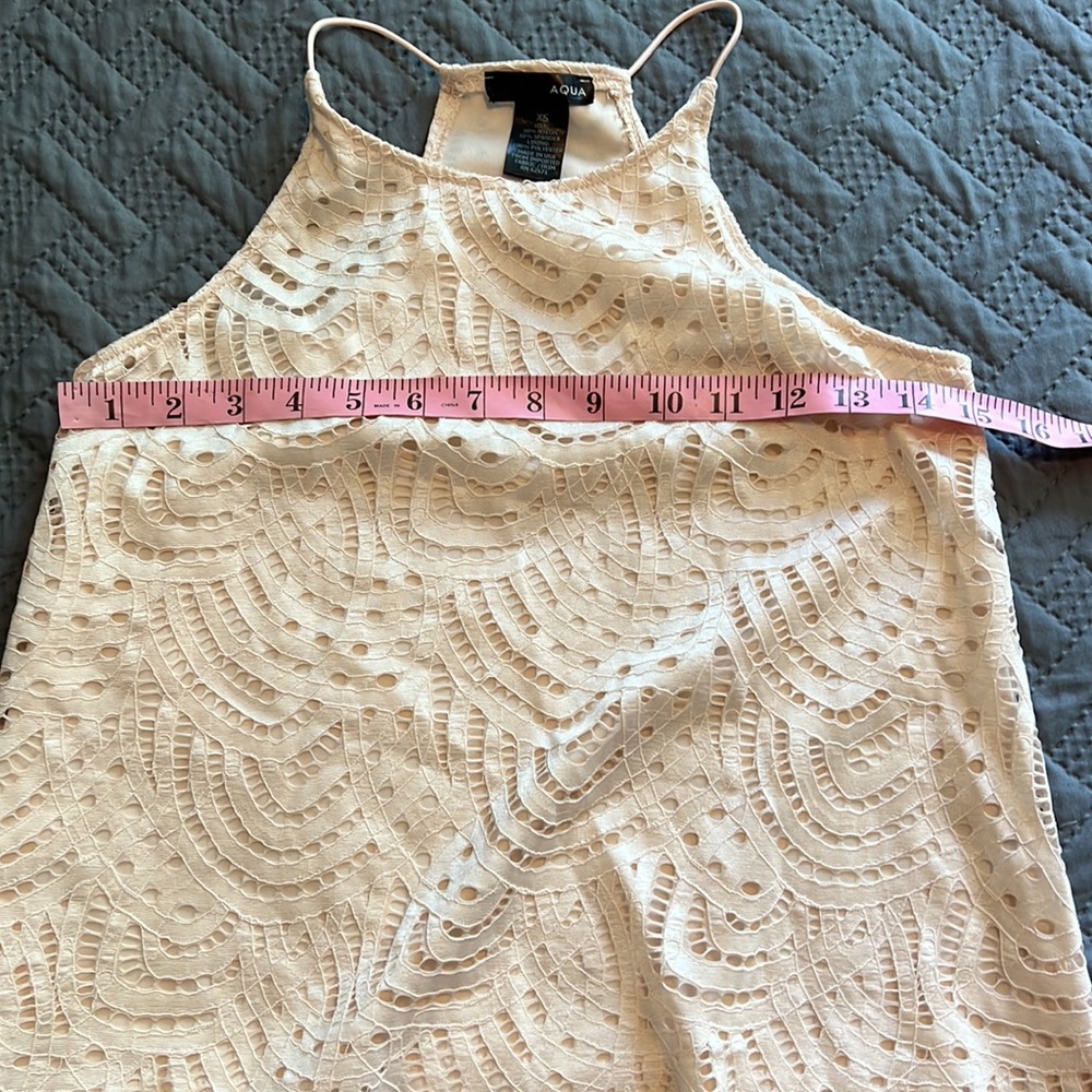 Aqua : Lace Cream Tank - X Small - Picture 4 of 7